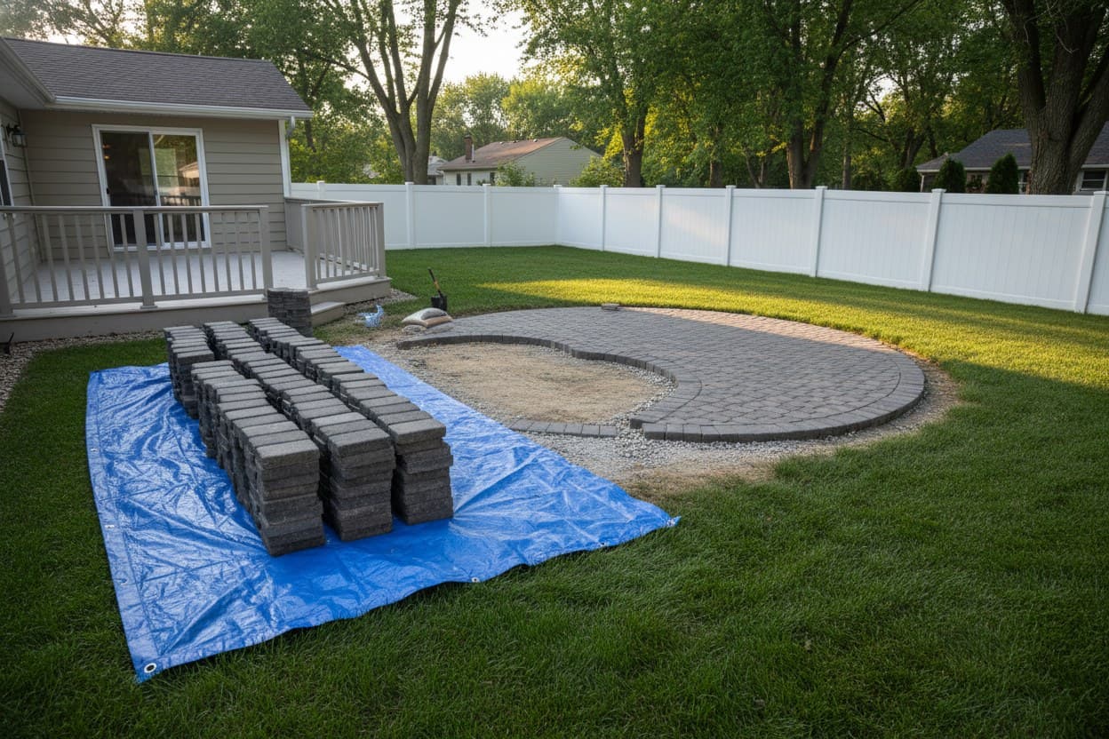 Wide view: mid repair wide