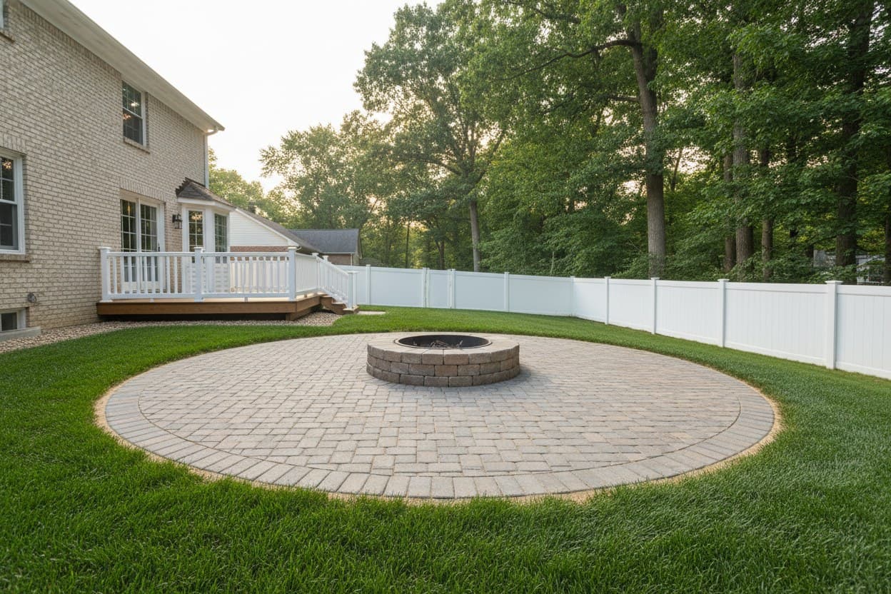 Wide view: pulled back yard