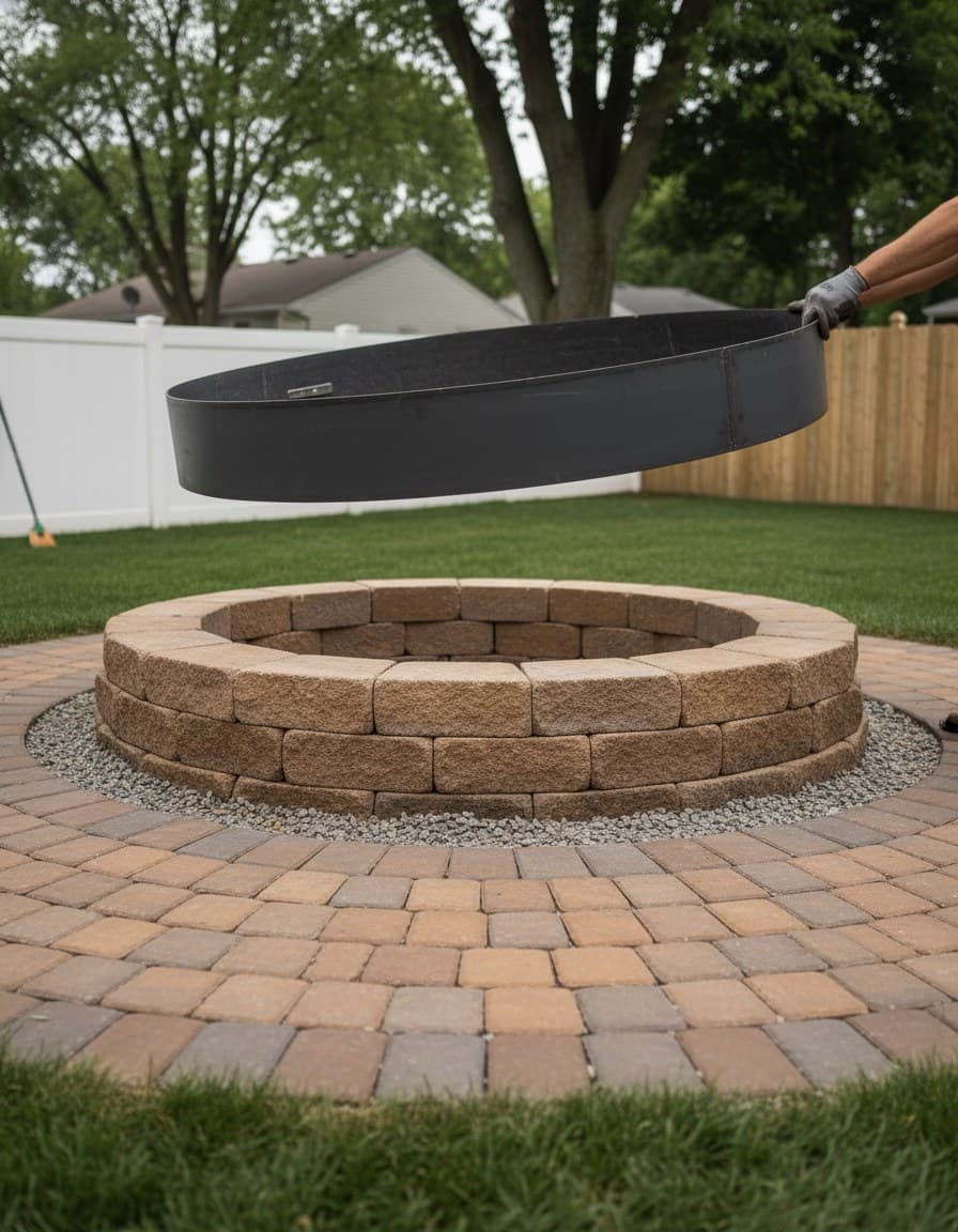 Paver install: steel insert placement