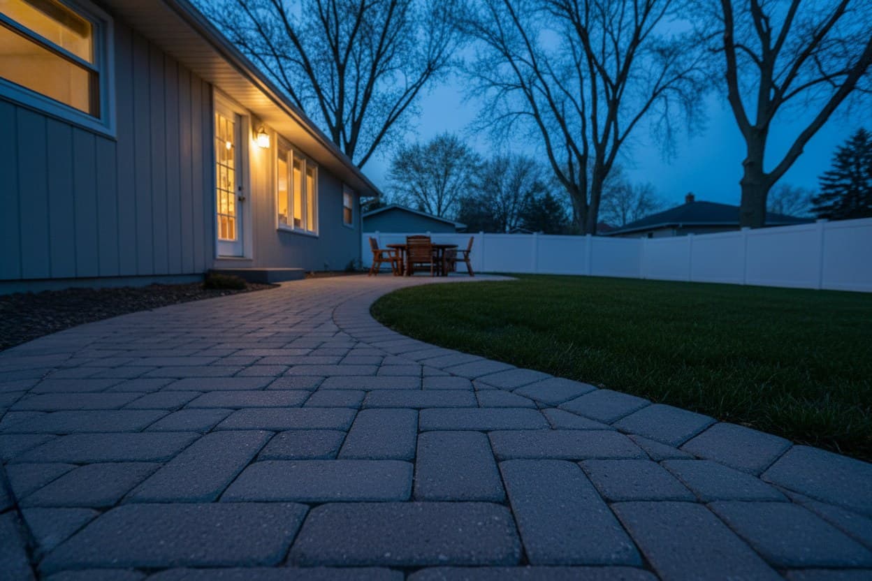 Finished walkway dusk